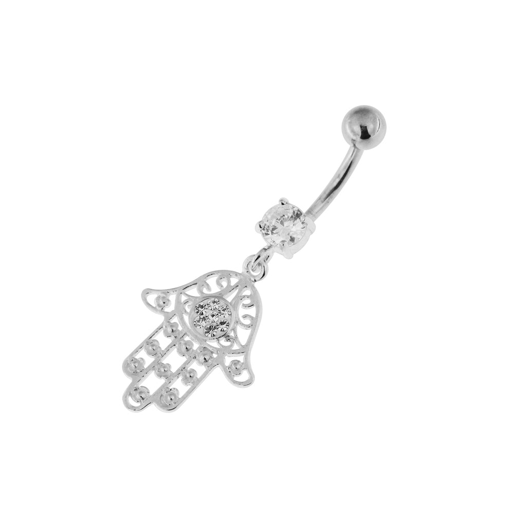 Navelpiercing Fatima & Hamsa hand